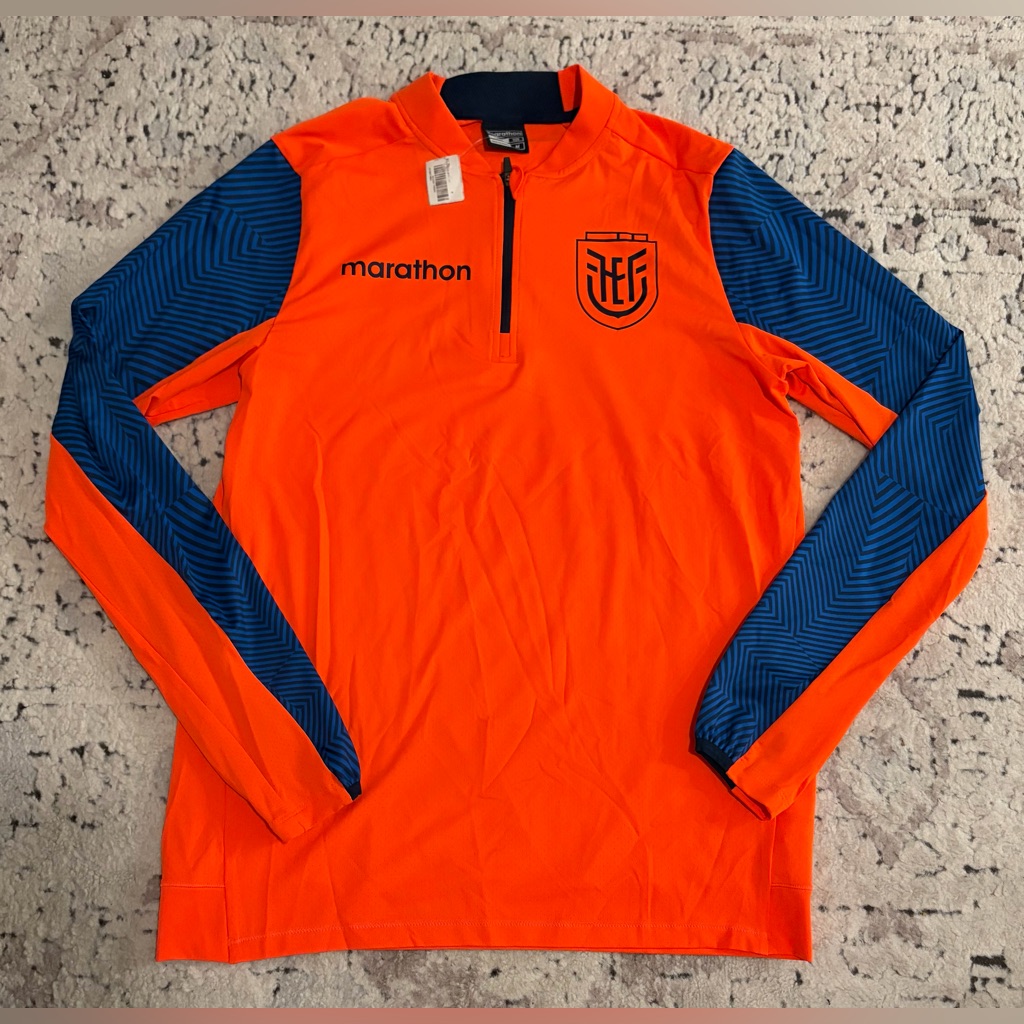 Marathon Authentic Ecuador National Team Orange Training Top Jacket Men’s Sz: M
